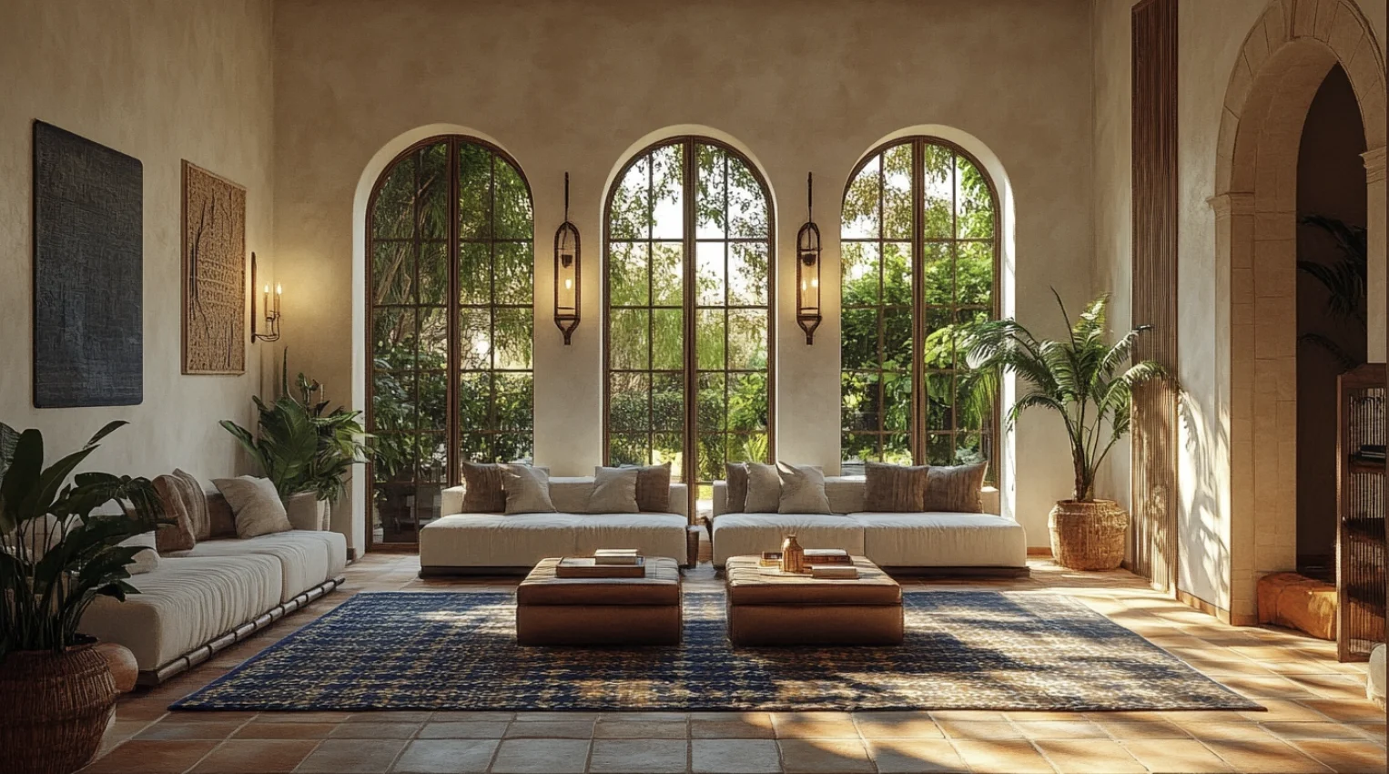 Living Room — Mediterranean Villa2
